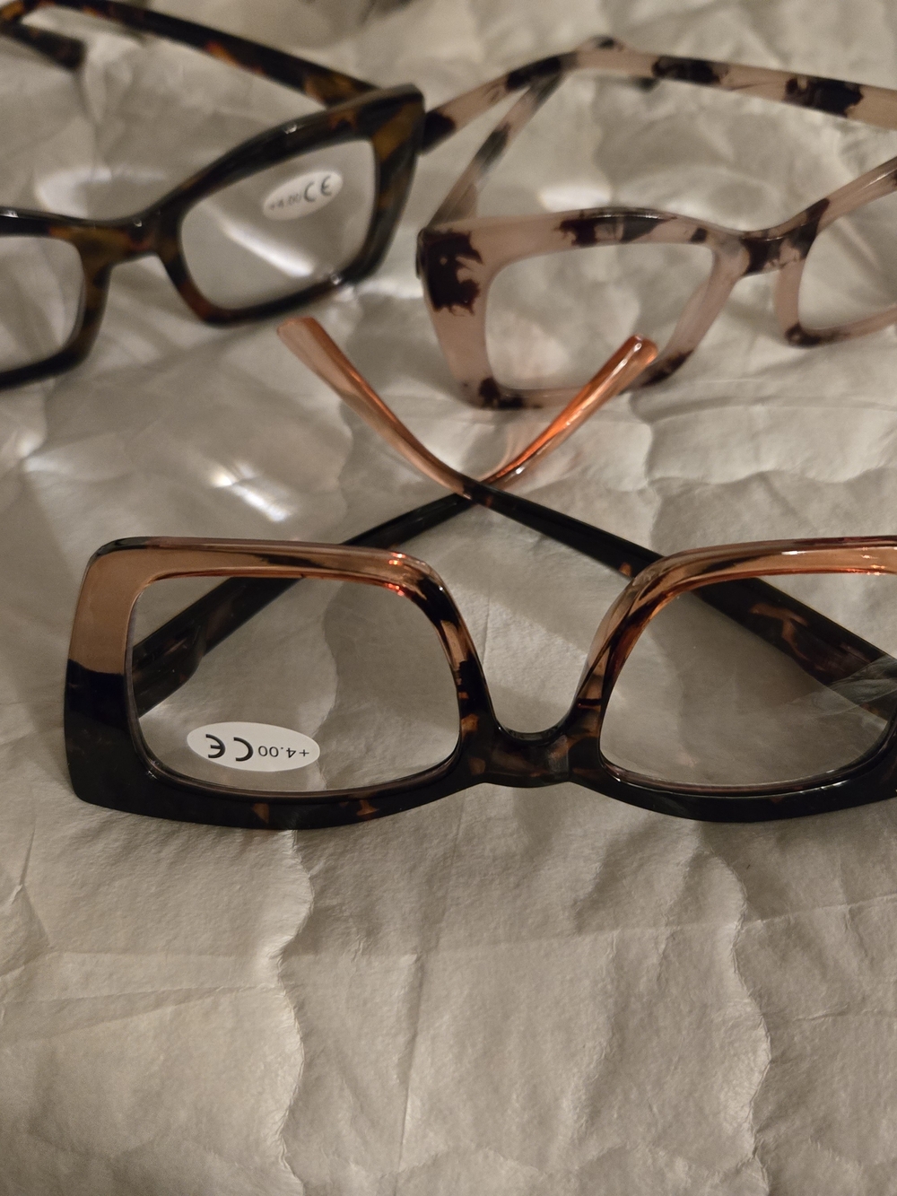 New 3 PAIRS Two-Tone Reading Glasses -